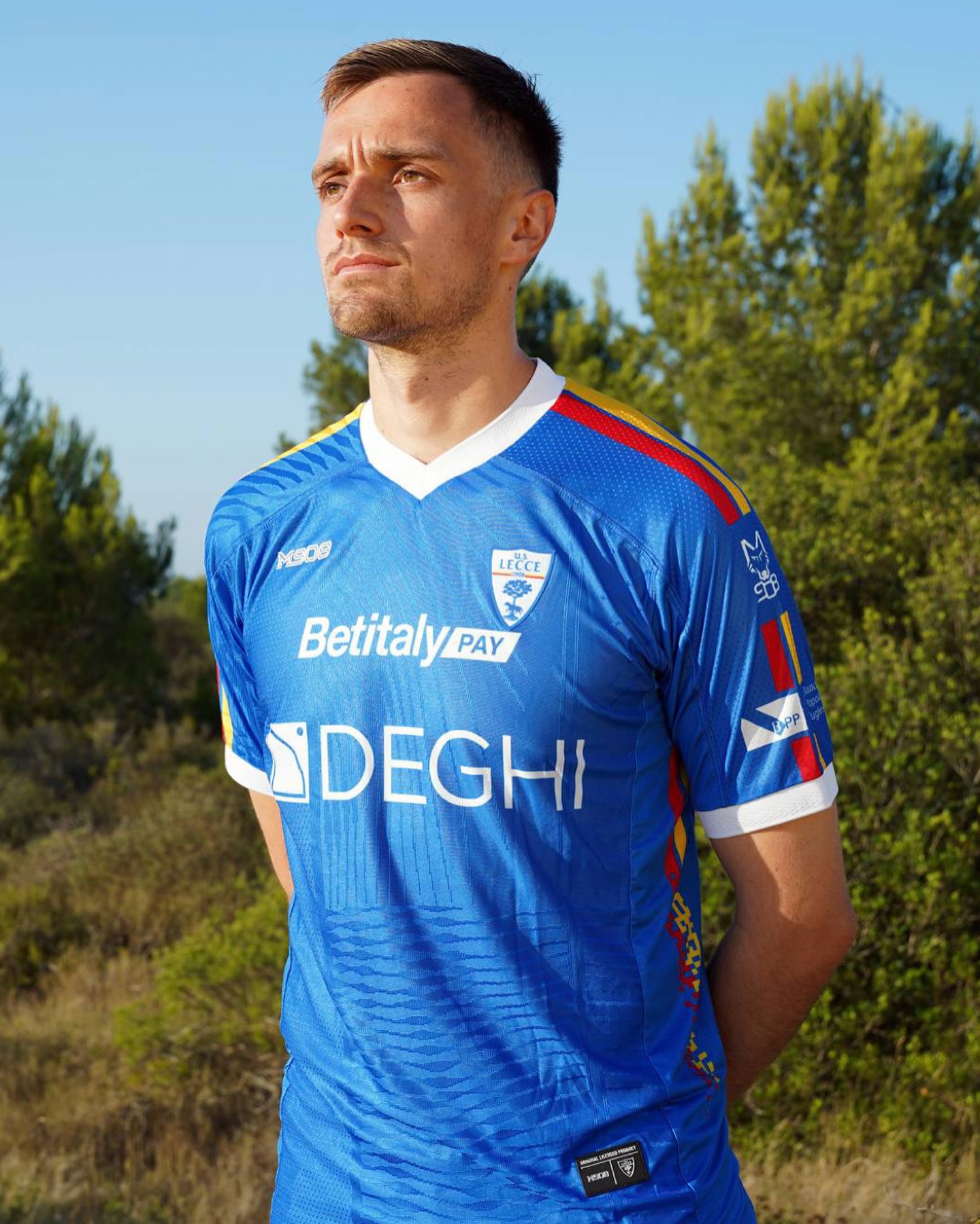 M908  – MAGLIA GARA PORTIERE BLU UFFICIALE U.S.LECCE CALCIO 24/25