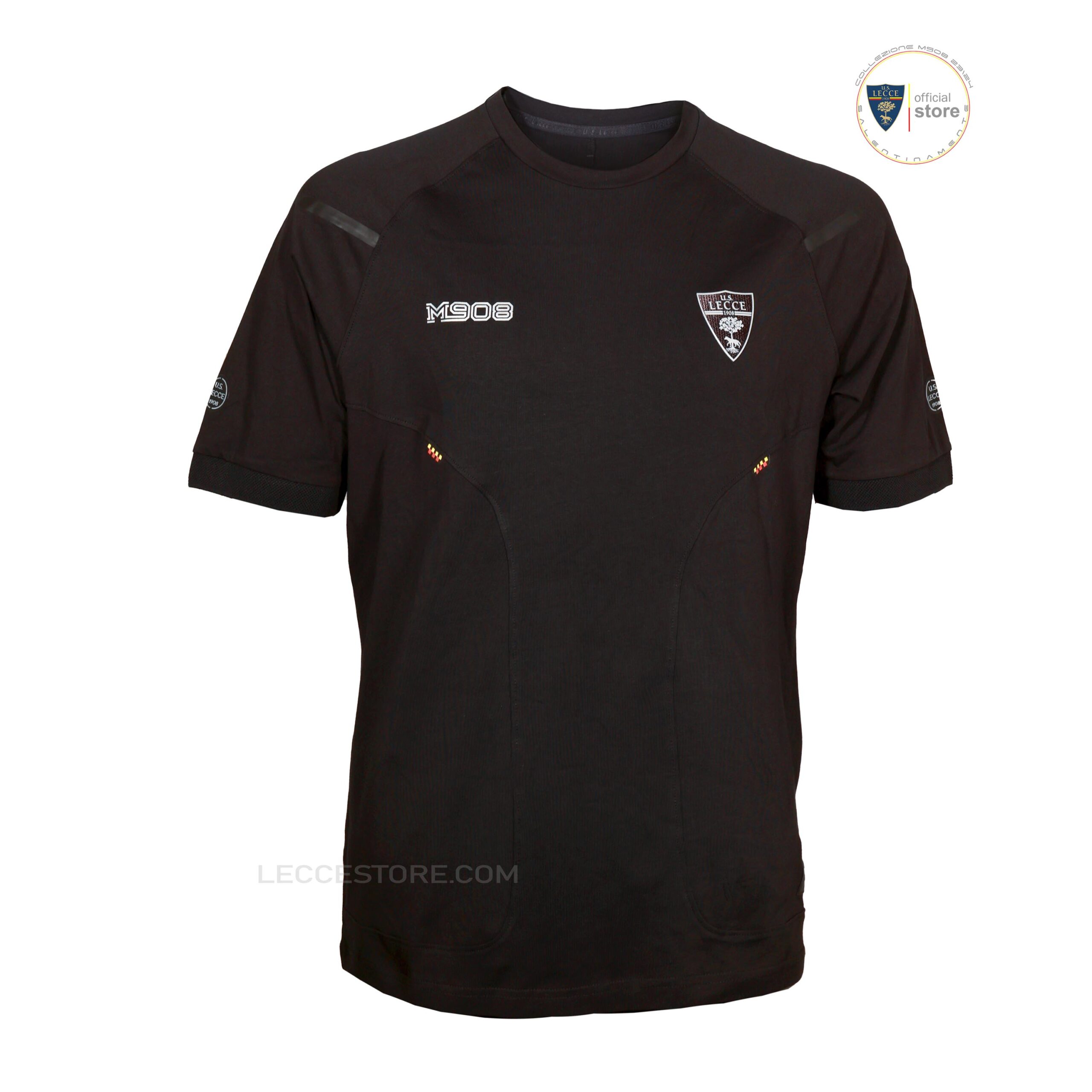 M908 – T-SHIRT TECNICA SQUADRA U.S. LECCE RAPPRESENTANZA NERA MANICA CORTA