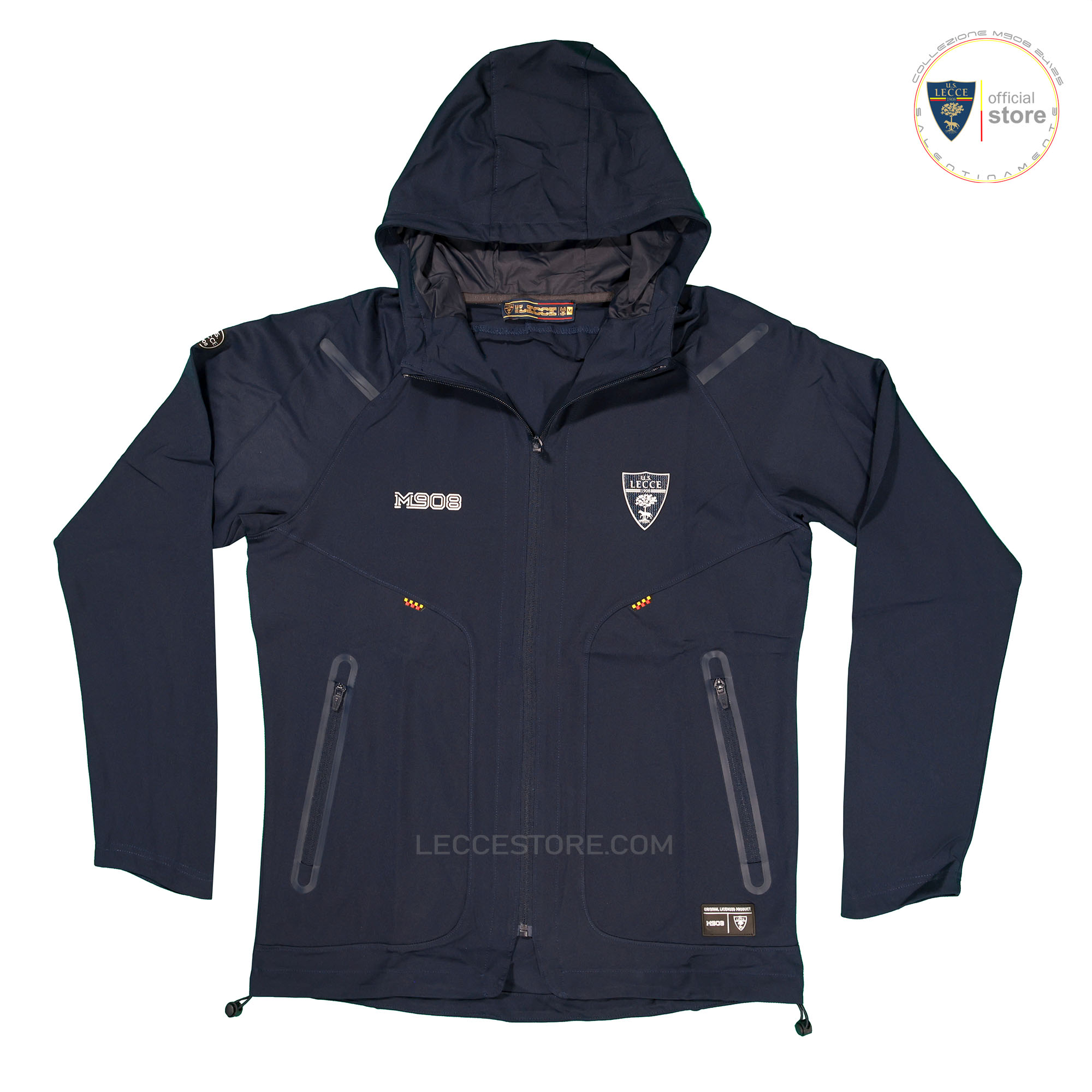 M908 – TOP GIACCA TUTA COTONE RAPPRESENTANZA SQUADRA BLU ZIP CAPPUCCIO ADULTO