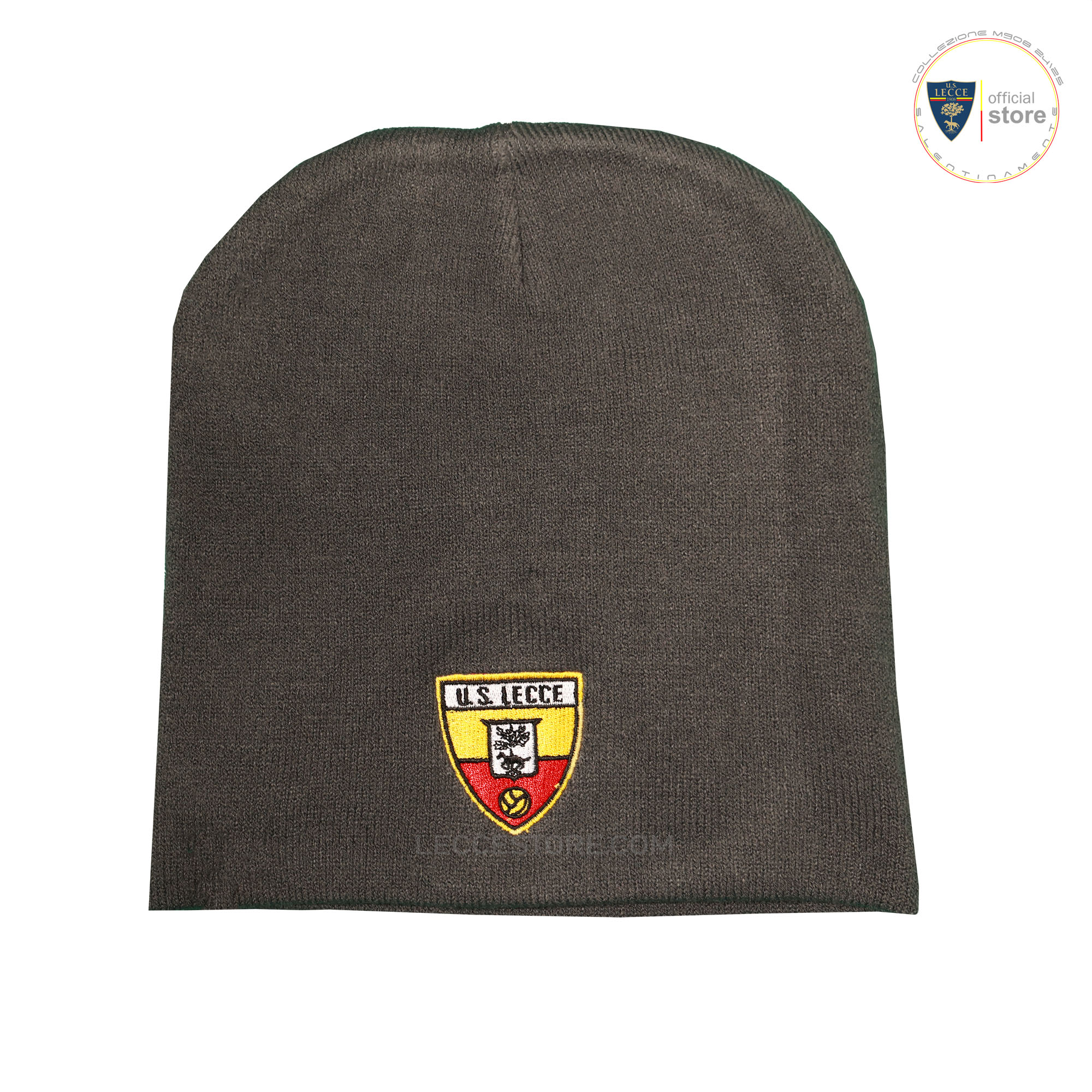 M908 – CAPPELLO LANA INVERNALE GRIGIO ANTRACITE SCUDETTO STORICO ADULTO E BAMBINO