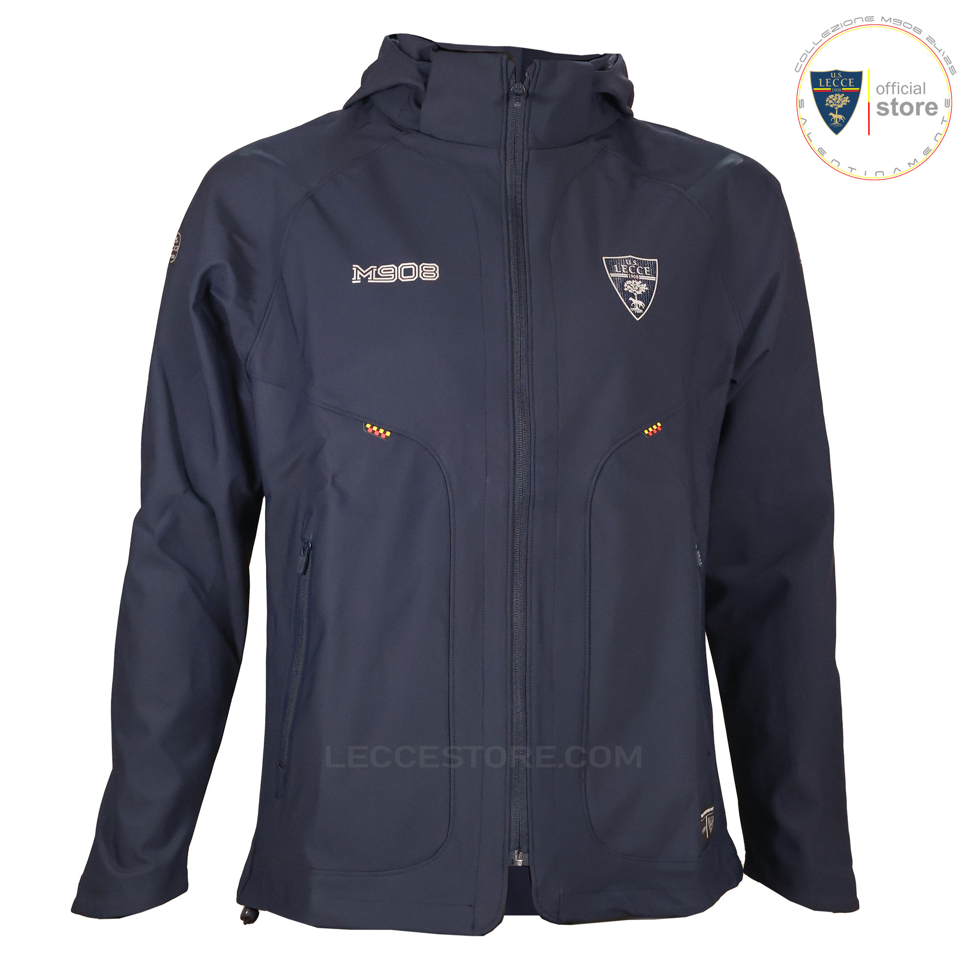 M908 – GIUBBINO GIACCA LEGGERA IMPERMEABILE ZIP+CAPPUCCIO RAPPRESENTANZA BLU ADULTO