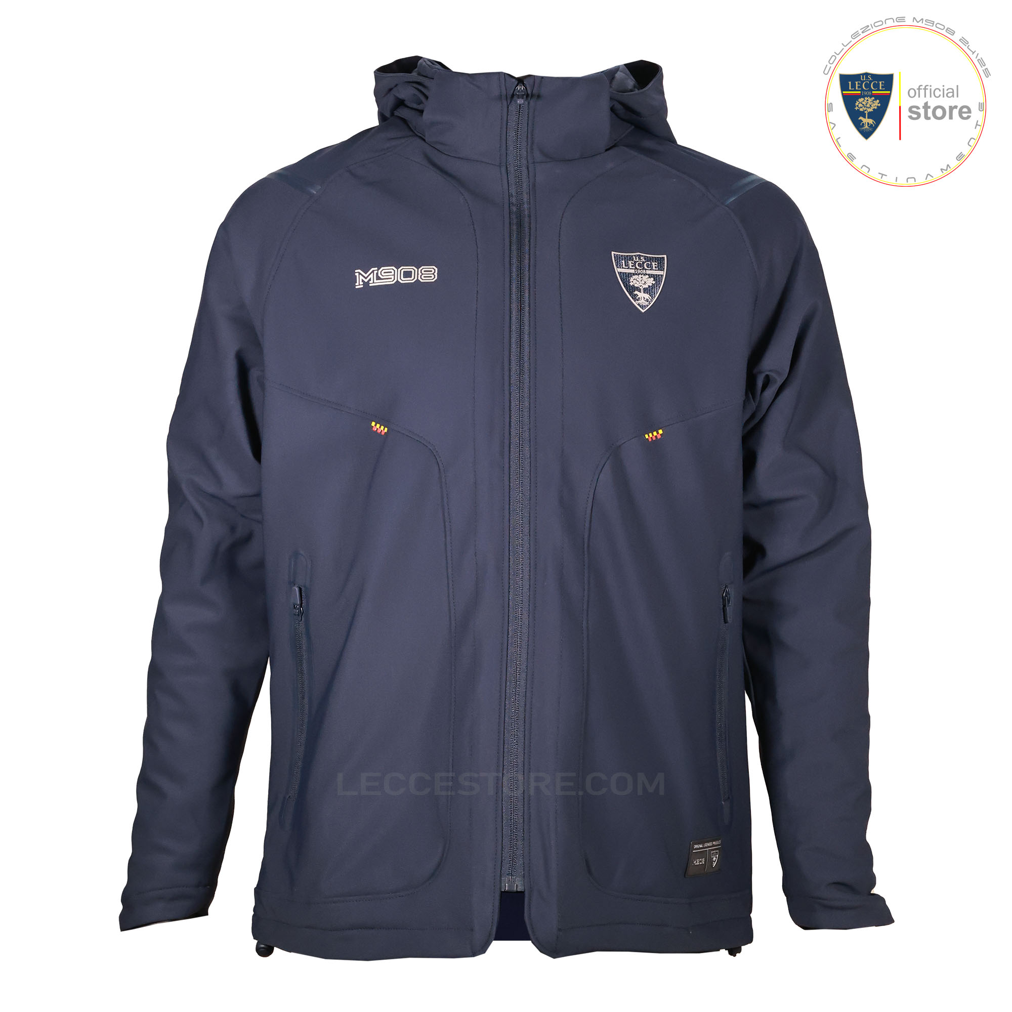 M908 – GIUBBINO GIACCA PESANTE IMBOTTITO IMPERMEABILE ZIP+CAPPUCCIO RAPPRESENTANZA BLU ADULTO