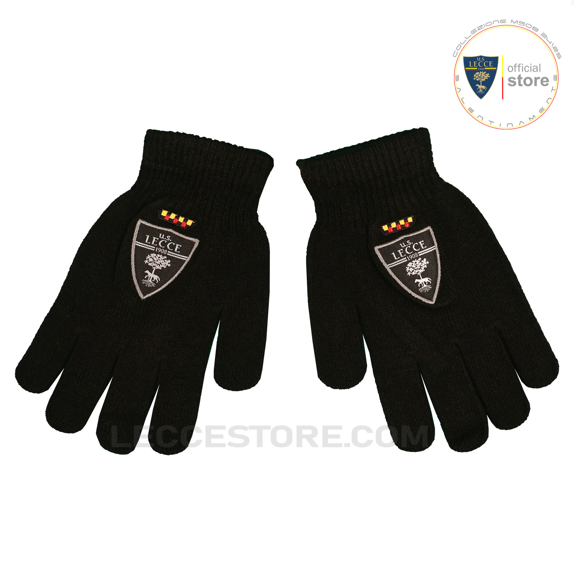 M908 – GUANTI UFFICIALI ANTISCIVOLO SCUDETTO NERO INSERTI GIALLOROSSI