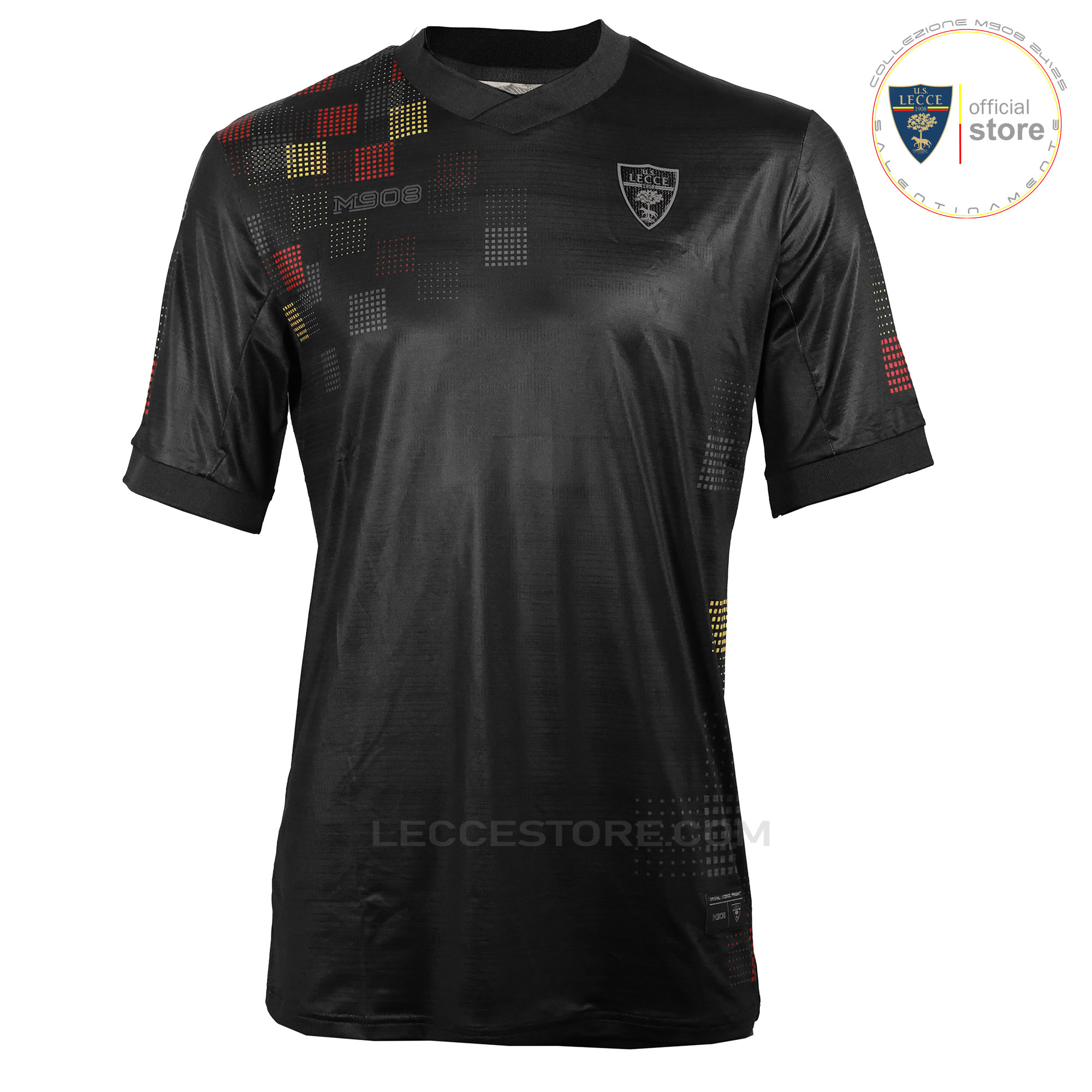 M908 – MAGLIA ALLENAMENTO NERA PRE-MATCH U.S.LECCE SCACCHI ADULTO